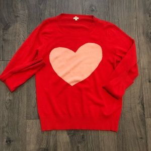 J Crew Heart Sweater